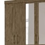 Guarda Roupa Casal Itatiba 6 Portas e 3 Gavetas com Espelho Castanho Wood - PR Móveis 