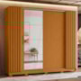Guarda Roupa Casal Jacarandá 4 Portas Flex Cinamomo com 4 Espelhos - Móveis Albatroz