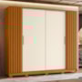 Guarda Roupa Casal Jacarandá 4 Portas Flex Cinamomo/Off White - Móveis Albatroz