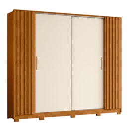 Guarda Roupa Casal Jacarandá 4 Portas Flex Cinamomo/Off White - Móveis Albatroz Guarda Roupa Casal Jacarandá 4 Portas Flex Cinamomo/Off White - Móveis Albatroz