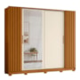 Guarda Roupa Casal Jacarandá 4 Portas Flex com 4 Espelhos Cinamomo/Off White - Móveis Albatroz 