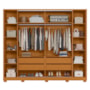 Guarda Roupa Casal Jacarandá 4 Portas Flex com 4 Espelhos Cinamomo/Off White - Móveis Albatroz 