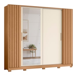 Guarda Roupa Casal Jacarandá 4 Portas Flex Freijó/Off White com 4 Espelhos - Móveis Albatroz Guarda Roupa Casal Jacarandá 4 Portas Flex Freijó/Off White com 4 Espelhos - Móveis Albatroz