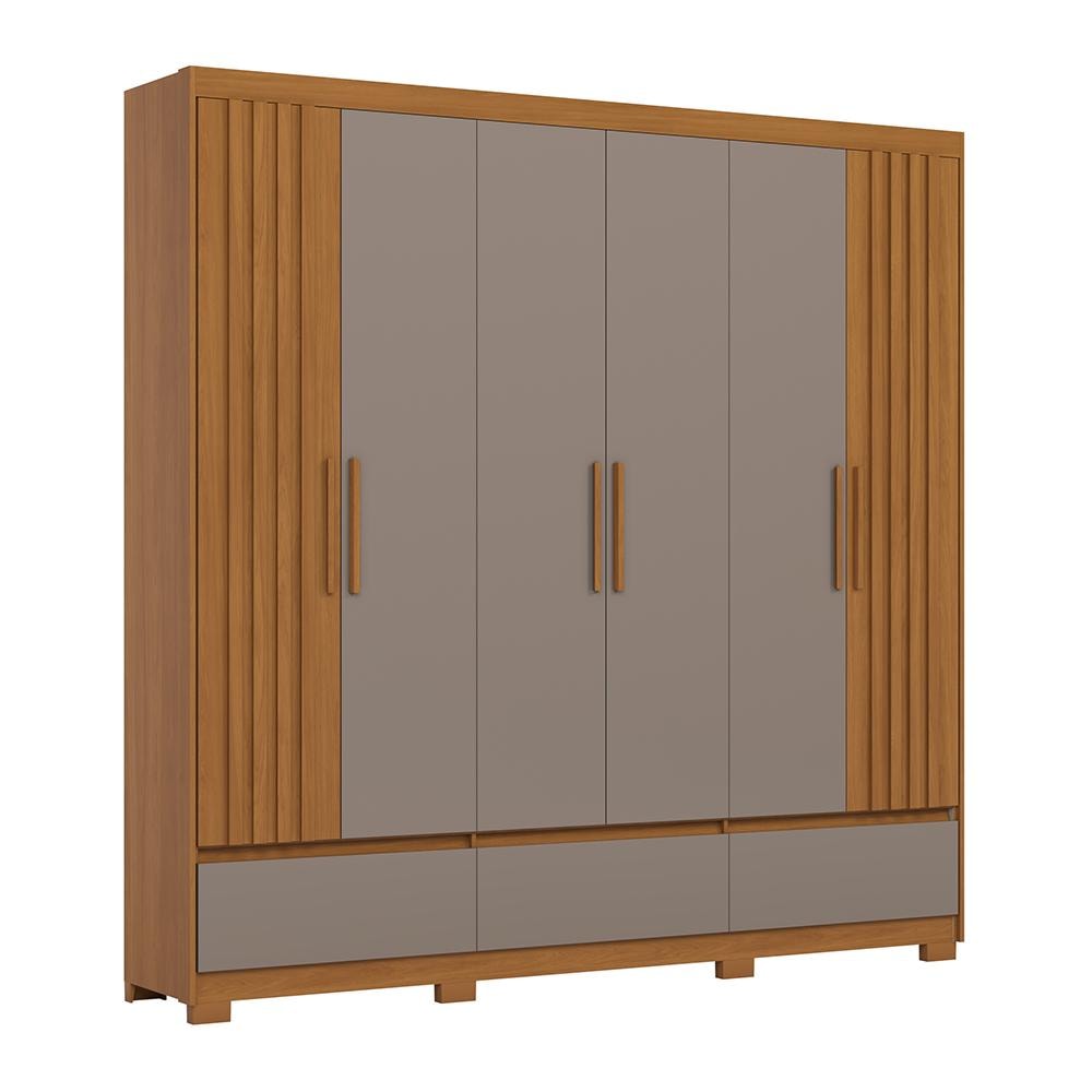Guarda Roupa Casal Imperial 6 Portas 9 Gavetas Cinamomo/Avelã