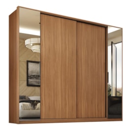 Guarda Roupa Casal Laredo 4 Portas Flex Amêndola Touch com Espelho - Demartêz Guarda Roupa Casal Laredo 4 Portas Flex Amêndola Touch com Espelho - Demartêz