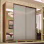 Guarda Roupa Casal Laredo 4 Portas Flex Amêndola Touch/Nude Prime TX com Espelho e Pés - Demartêz