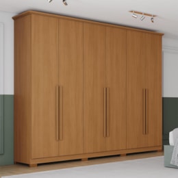 Guarda Roupa Casal Leblon 6 Portas 6 Gavetas Cinamomo - Móveis Henn