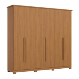 Guarda Roupa Casal Leblon 6 Portas 6 Gavetas Cinamomo - Móveis Henn