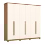 Guarda Roupa Casal Leblon 6 Portas 6 Gavetas Cinamomo/Off White - Henn