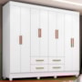 Guarda Roupa Casal Lite 8 Portas e 4 Gavetas Branco - Móveis Leão