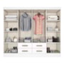 Guarda Roupa Casal Lite 8 Portas e 4 Gavetas Branco - Móveis Leão