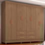 Guarda Roupa Casal Lite 8 Portas e 4 Gavetas Carvalho Oak - Móveis Leão