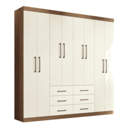 Guarda Roupa Casal Liverpool 8.6 8 Portas 6 Gavetas Jatobá/Areia - Santos Andirá Guarda Roupa Casal Liverpool 8.6 8 Portas 6 Gavetas Jatobá/Areia - Santos Andirá