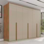 Guarda Roupa Casal Lizz 6 Portas 6 Gavetas Flex Cedro/Off White - Casa D