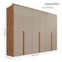Guarda Roupa Casal Lizz 6 Portas 6 Gavetas Flex Cedro/Off White - Casa D