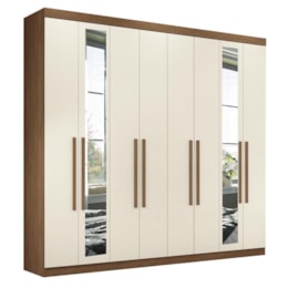Guarda Roupa Casal Master New 8.4 8 Portas Jatobá/Areia com Espelho - Santos Andirá Guarda Roupa Casal Master New 8.4 8 Portas Jatobá/Areia com Espelho - Santos Andirá