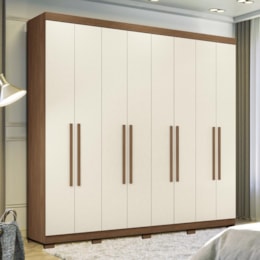 Guarda Roupa Casal Master New 8.4 8 Portas Jatobá/Areia com Pés - Santos Andirá Guarda Roupa Casal Master New 8.4 8 Portas Jatobá/Areia com Pés - Santos Andirá