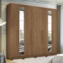 Guarda Roupa Casal Master New 8.4 8 Portas Jatobá com Espelho e Pés - Santos Andirá