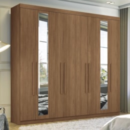 Guarda Roupa Casal Master New 8.4 8 Portas Jatobá com Espelho - Santos Andirá Guarda Roupa Casal Master New 8.4 8 Portas Jatobá com Espelho - Santos Andirá