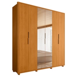 Guarda Roupa Casal Matisse 6 Portas Cinamomo com Espelho - Madetec