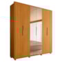Guarda Roupa Casal Matisse 6 Portas Cinamomo com Espelho - Madetec