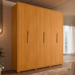 Guarda Roupa Casal Matisse 6 Portas Cinamomo - Madetec
