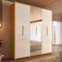 Guarda Roupa Casal Matisse 6 Portas Cinamomo/Off White com Espelho - Madetec