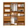 Guarda Roupa Casal Matisse 6 Portas Cinamomo/Off White com Espelho - Madetec