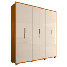 Guarda Roupa Casal Matisse 6 Portas Cinamomo/Off White - Madetec