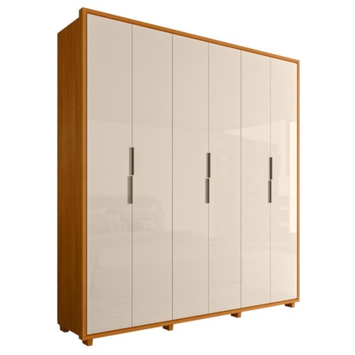Guarda Roupa Casal Matisse 6 Portas Cinamomo/Off White - Madetec