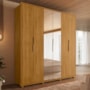 Guarda Roupa Casal Matisse 6 Portas Cumaru com Espelho - Madetec