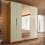 Guarda Roupa Casal Matisse 6 Portas Cumaru/Opala com Espelho - Madetec