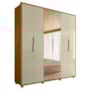 Guarda Roupa Casal Matisse 6 Portas Cumaru/Opala com Espelho - Madetec