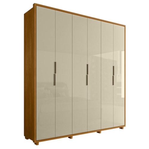 Guarda Roupa Casal Matisse 6 Portas Cumaru/Opala - Madetec