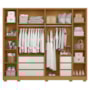 Guarda Roupa Casal Mercure 6 Portas 6 Gavetas Cinamomo/Off White – Móveis Albatroz