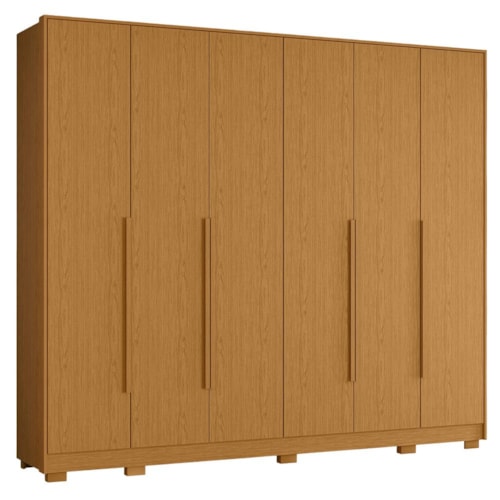Guarda Roupa Casal Mercure 6 Portas 6 Gavetas Cinamomo – Móveis Albatroz