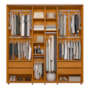 Guarda Roupa Casal Monet Ripado 2 Portas Deslizantes Cinamomo com Espelho - Madetec 