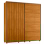 Guarda Roupa Casal Monet Ripado 2 Portas Deslizantes Cinamomo - Madetec