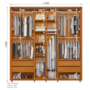 Guarda Roupa Casal Monet Ripado 2 Portas Deslizantes Cinamomo/Off White - Madetec