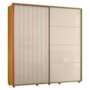 Guarda Roupa Casal Monet Ripado 2 Portas Deslizantes Cinamomo/Off White - Madetec