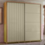 Guarda Roupa Casal Monet Ripado 2 Portas Deslizantes Cumaru/Opala - Madetec
