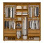 Guarda Roupa Casal Monet Ripado 2 Portas Deslizantes Cumaru/Opala - Madetec