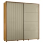 Guarda Roupa Casal Monet Ripado 2 Portas Deslizantes Cumaru/Opala - Madetec
