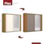 Guarda Roupa Casal Mozzate 2 Portas Deslizantes Flex Cinamomo/Off White com Espelho - Henn