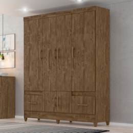 Guarda Roupa Casal MS912 6 Portas e 2 Gavetas Castanho - Moval Guarda Roupa Casal MS912 6 Portas e 2 Gavetas Castanho - Moval