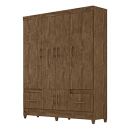 Guarda Roupa Casal MS912 6 Portas e 2 Gavetas Castanho - Moval