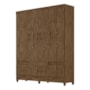 Guarda Roupa Casal MS912 6 Portas e 2 Gavetas Castanho - Moval