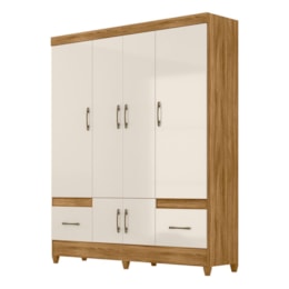 Guarda Roupa Casal MS912 6 Portas e 2 Gavetas Freijó/Off White - Moval Guarda Roupa Casal MS912 6 Portas e 2 Gavetas Freijó/Off White - Moval