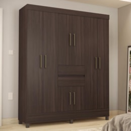 Guarda Roupa Casal Munique 8 Portas e 2 Gavetas Café Touch - Demóbile Guarda Roupa Casal Munique 8 Portas e 2 Gavetas Café Touch - Demóbile
