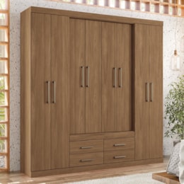 Guarda Roupa Casal Nápoles 8.4 8 Portas 4 Gavetas Jatobá - Santos Andirá Guarda Roupa Casal Nápoles 8.4 8 Portas 4 Gavetas Jatobá - Santos Andirá